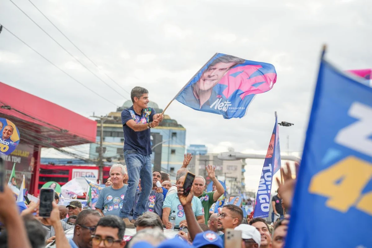 ACM Neto lidera com 51,1% dos votos válidos e consolida chance de vitória no 1º turno contra Jerônimo, aponta pesquisa